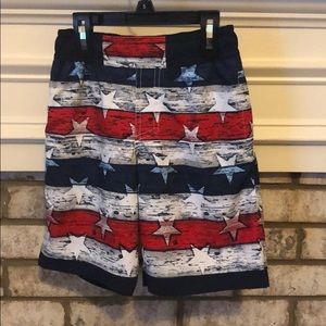 Columbia boys swim trunks.